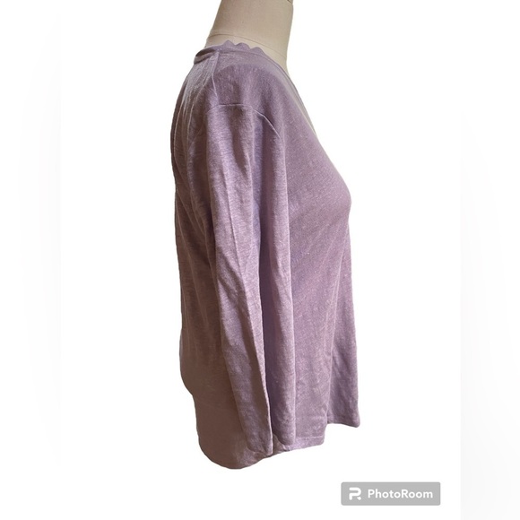 Orvis Ladies' Lilac Purple Linen Top Size Medium - Picture 6 of 11